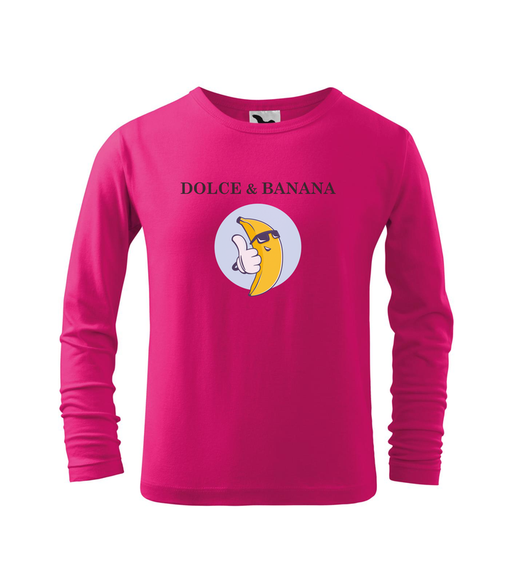 Dolce & Banana - Hosszú ujjú gyerek póló málna