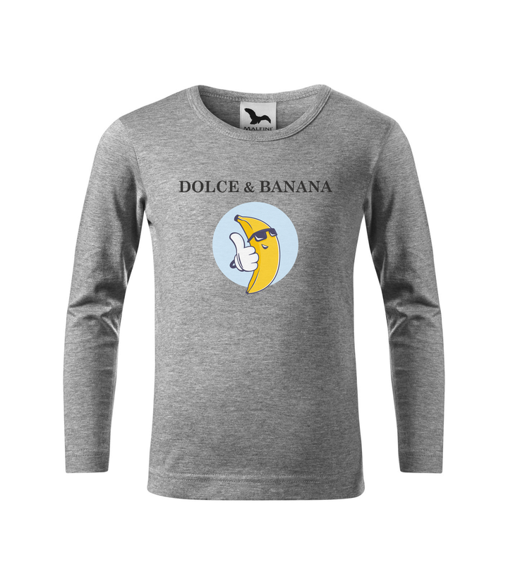 Dolce & Banana - Hosszú ujjú gyerek póló sötétszürke