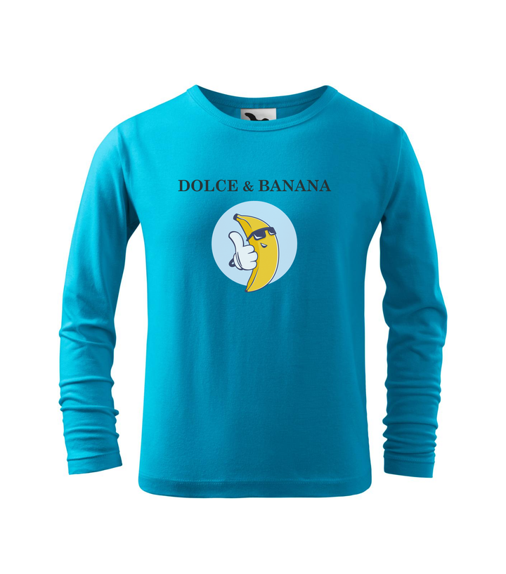 Dolce & Banana - Hosszú ujjú gyerek póló türkiz