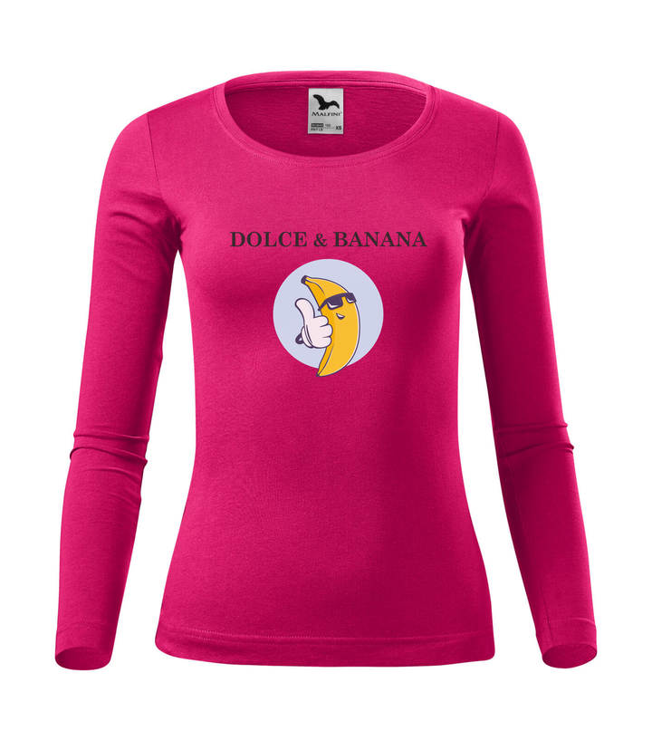 Dolce & Banana - Hosszú ujjú női póló málna