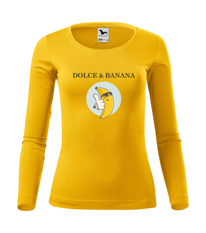 Dolce & Banana - Hosszú ujjú női póló sárga