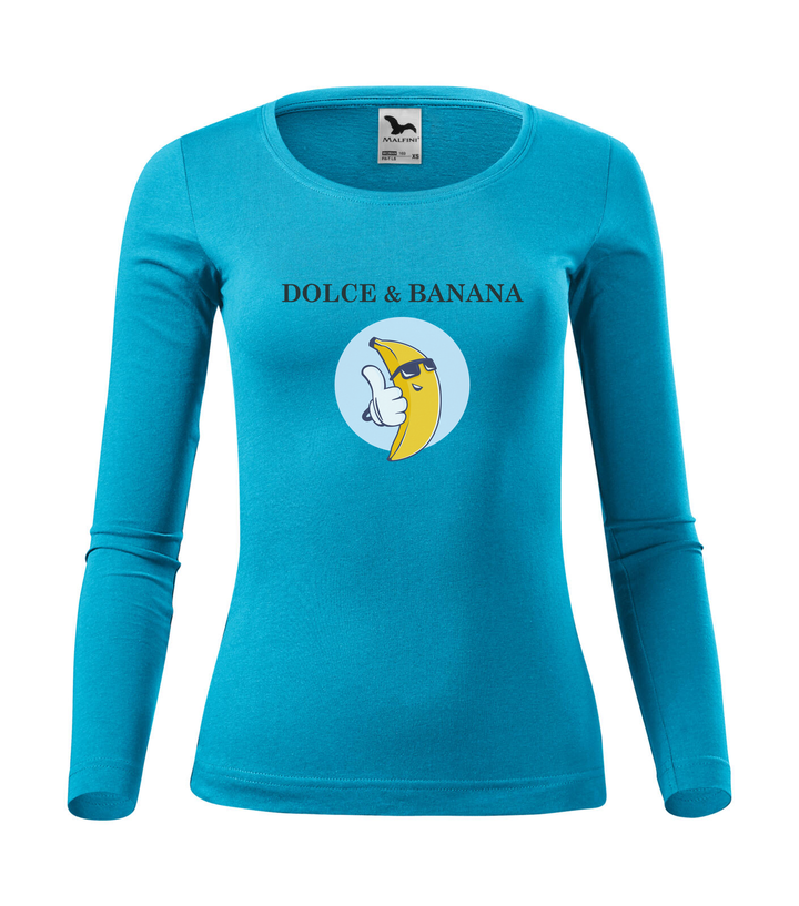 Dolce & Banana - Hosszú ujjú női póló türkiz