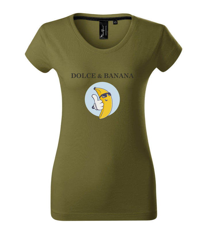 Dolce & Banana - Prémium női póló avokádózold