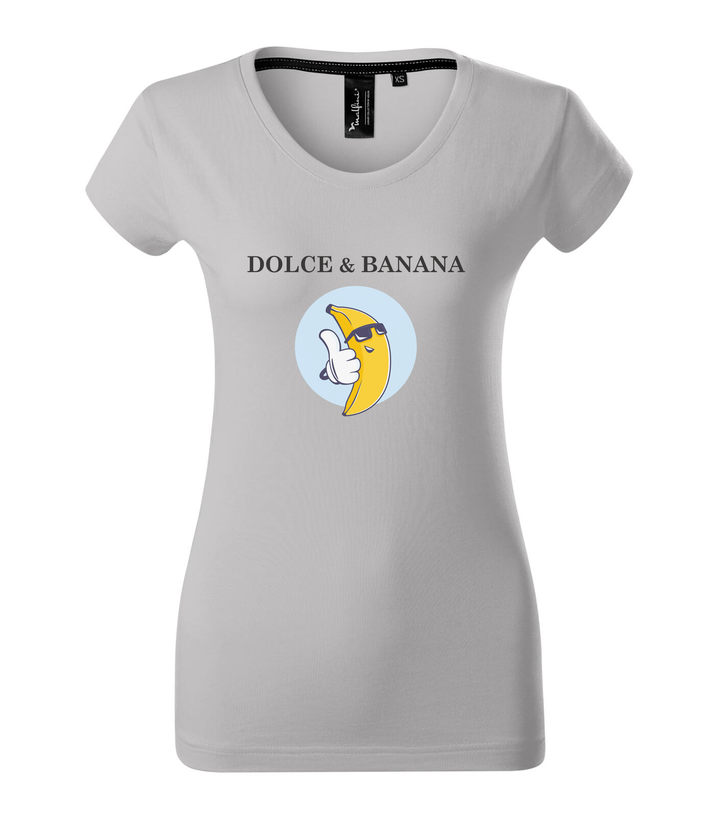 Dolce & Banana - Prémium női póló ezüstszürke