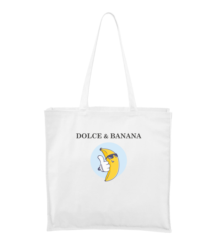 Dolce & Banana - Vászontáska (43 x 43 cm) fehér