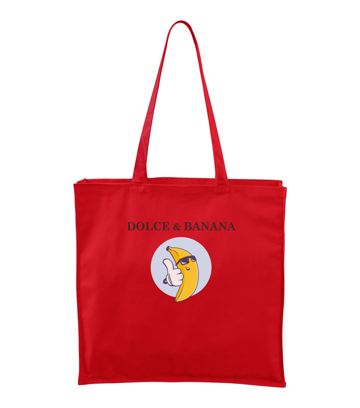Dolce & Banana - Vászontáska (43 x 43 cm) piros