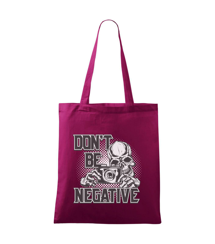 Don't be negative (black and white) - Bevásárló táska fukszia