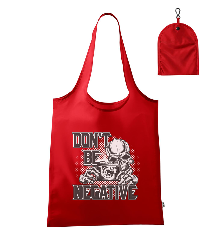 Don't be negative (black and white) - Bevásárló táska piros