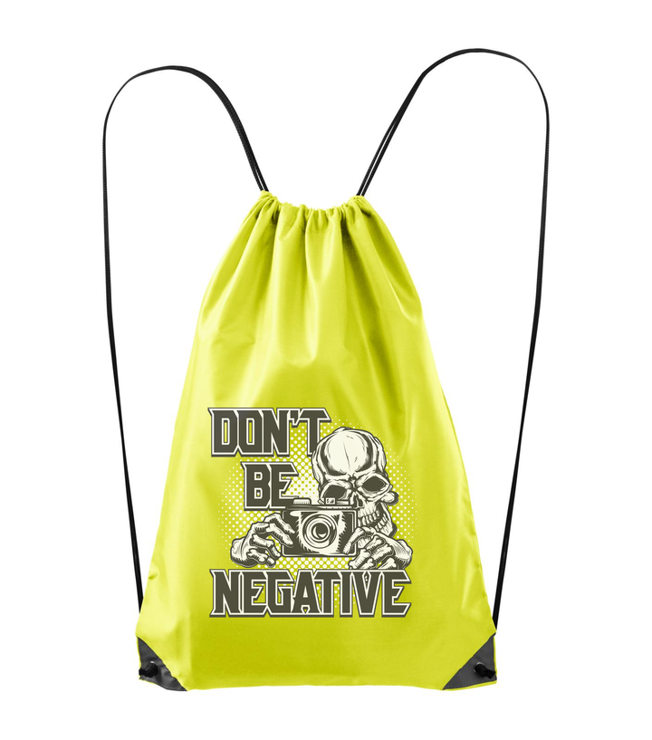 Don't be negative (black and white) - Hátizsák neon sárga