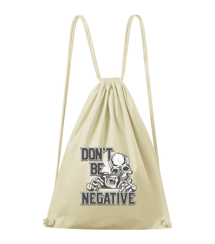 Don't be negative (black and white) - Pamut hátizsák natúr