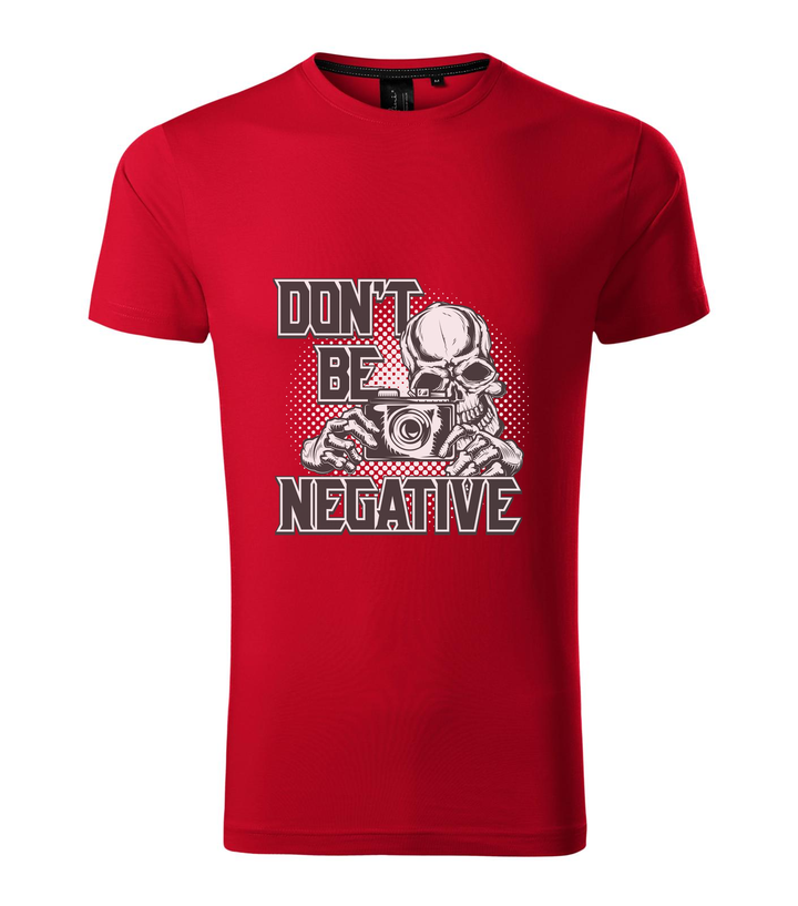Don't be negative (black and white) - Prémium férfi póló F1 piros