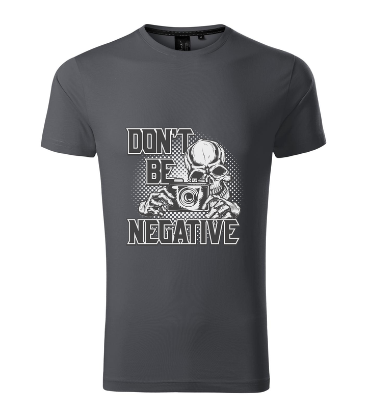 Don't be negative (black and white) - Prémium férfi póló világos anthracite