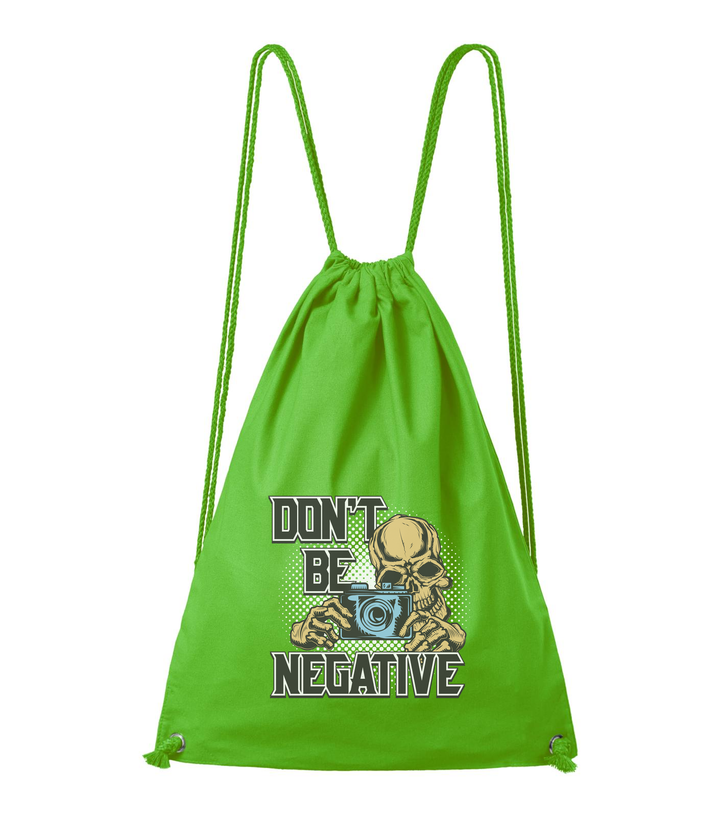 Don't be negative (color) - Pamut hátizsák almazöld