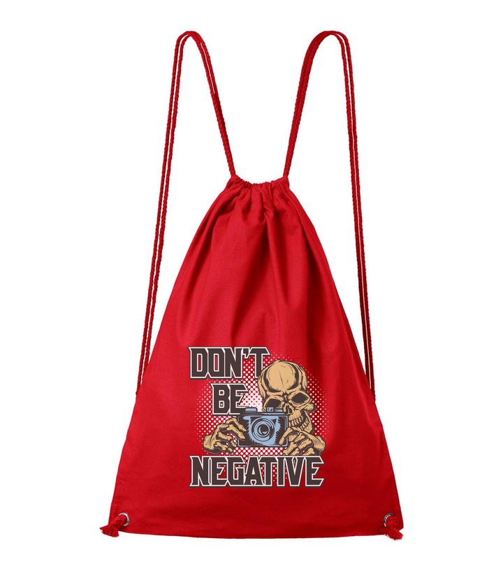 Don't be negative (color) - Pamut hátizsák piros