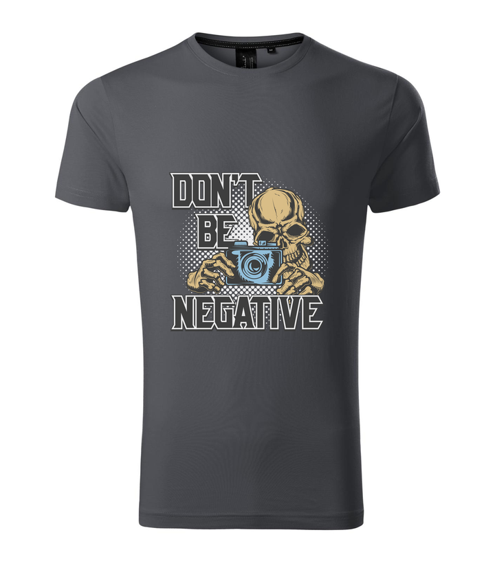Don't be negative (color) - Prémium férfi póló világos anthracite