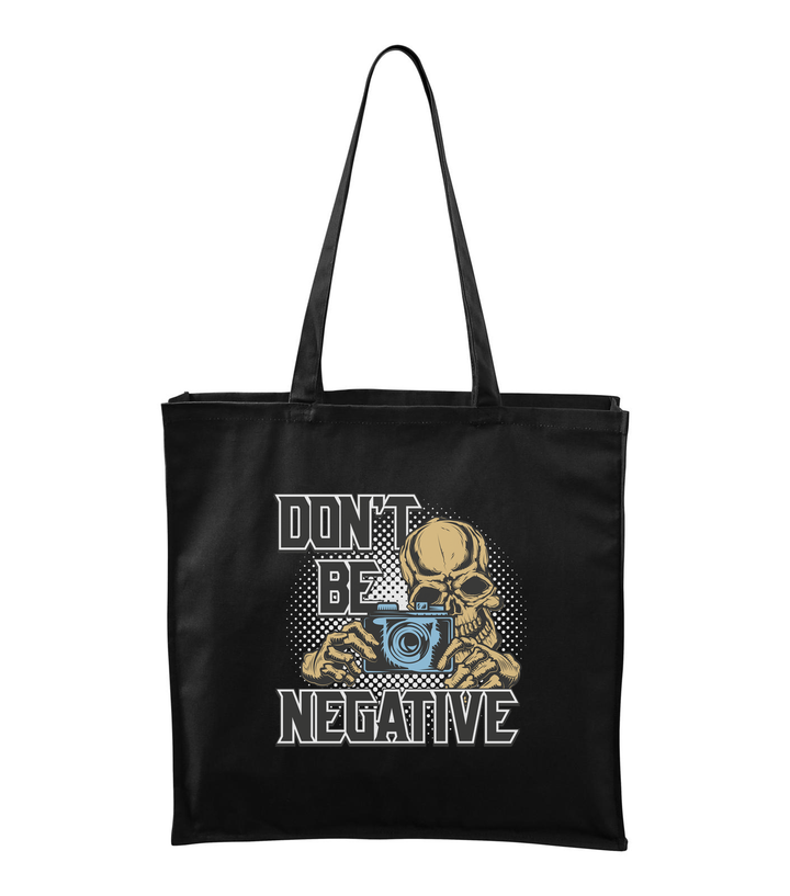 Don't be negative (color) - Vászontáska (43 x 43 cm) fekete