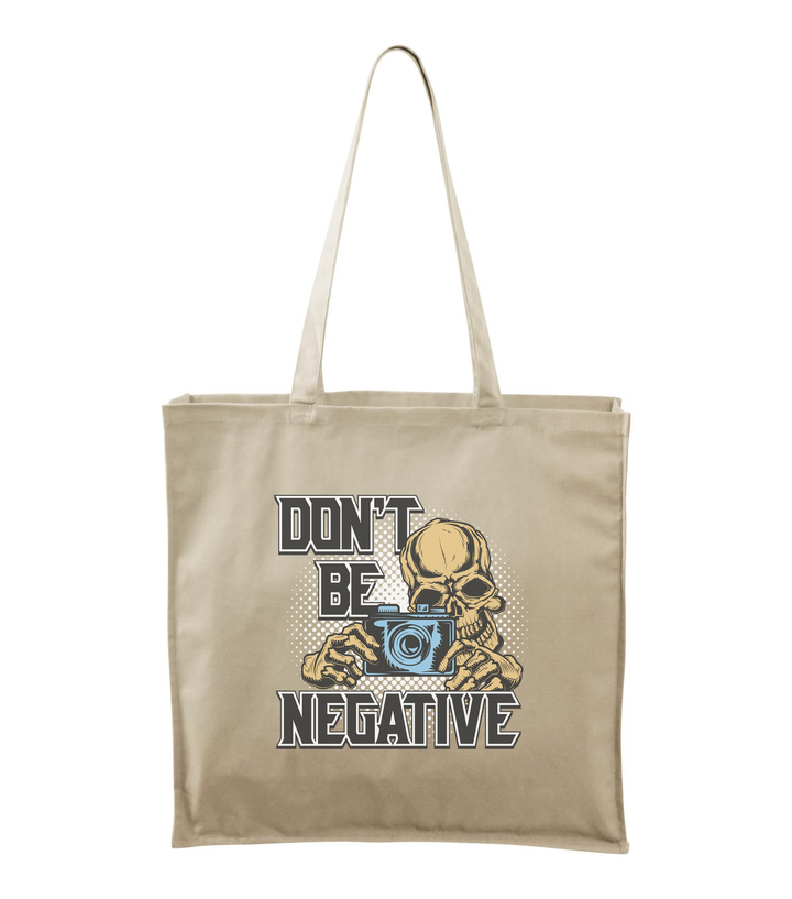 Don't be negative (color) - Vászontáska (43 x 43 cm) natúr