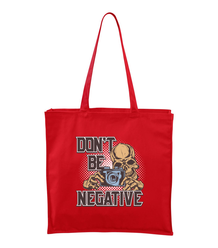 Don't be negative (color) - Vászontáska (43 x 43 cm) piros