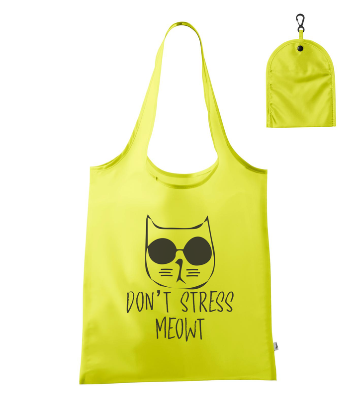 Don't stress - Bevásárló táska neon sárga