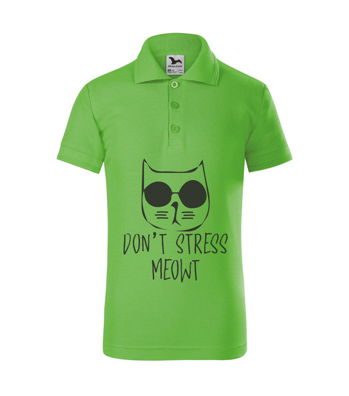 Don't stress - Galléros gyerek póló almazöld
