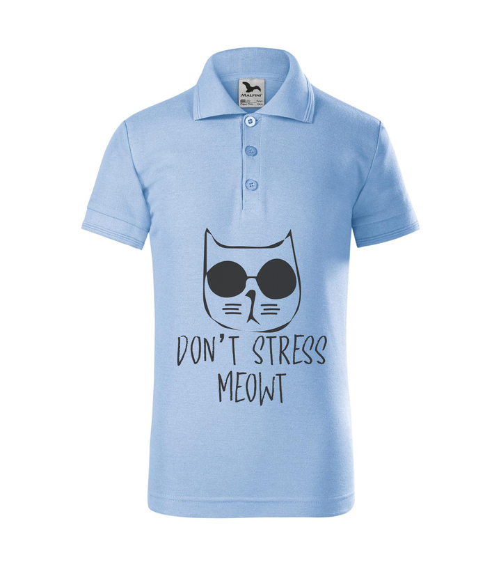 Don't stress - Galléros gyerek póló égszínkék