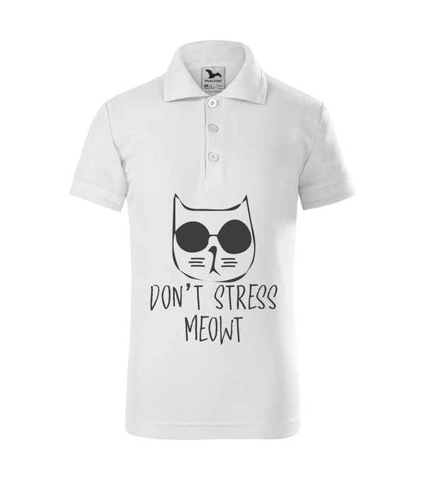 Don't stress - Galléros gyerek póló fehér