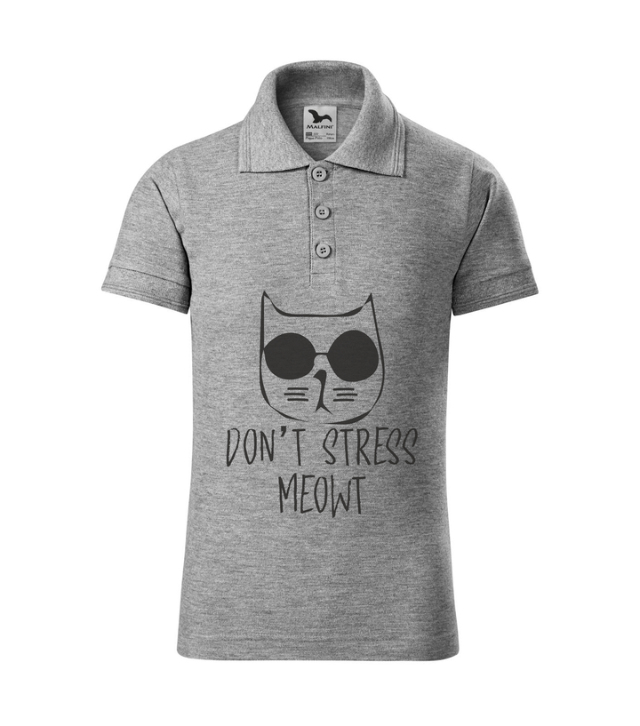 Don't stress - Galléros gyerek póló sötétszürke