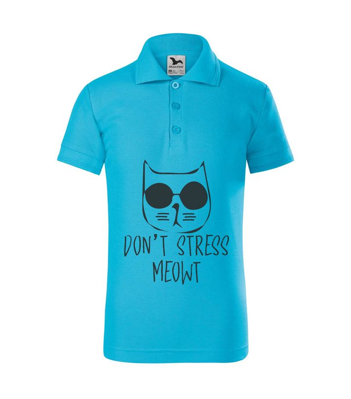 Don't stress - Galléros gyerek póló türkiz