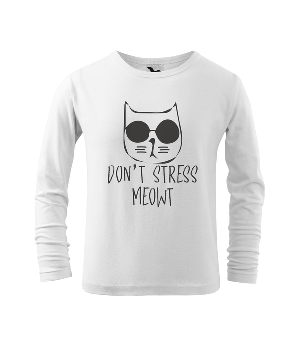 Don't stress - Hosszú ujjú gyerek póló fehér