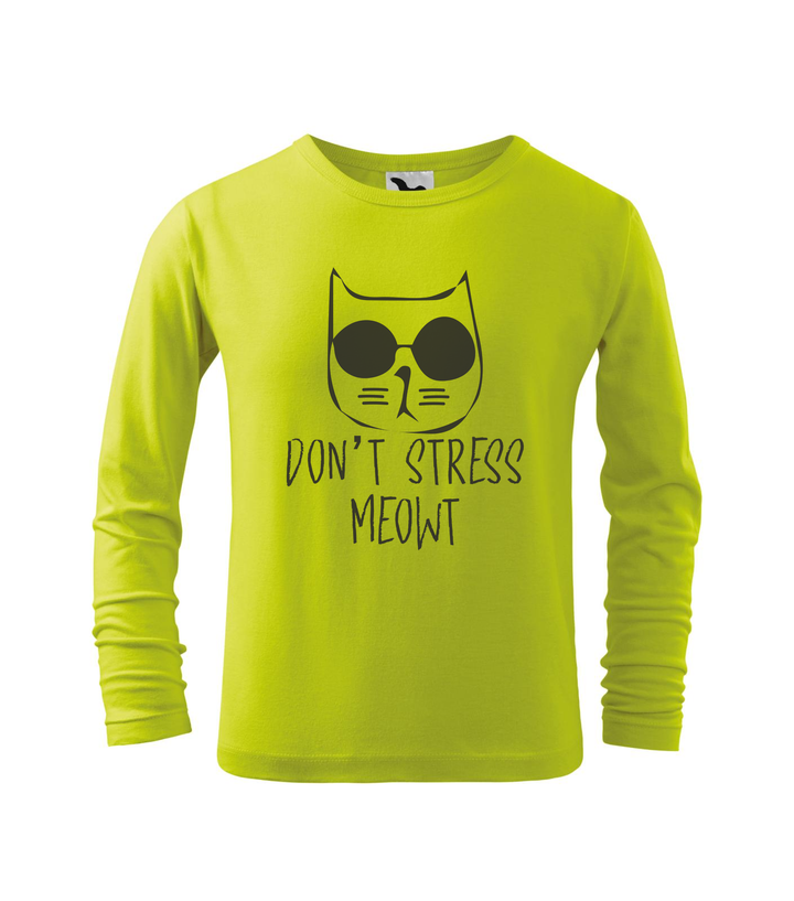 Don't stress - Hosszú ujjú gyerek póló lime