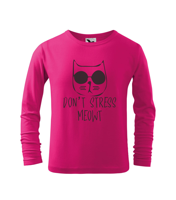 Don't stress - Hosszú ujjú gyerek póló málna