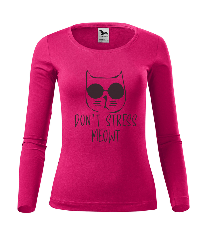 Don't stress - Hosszú ujjú női póló málna