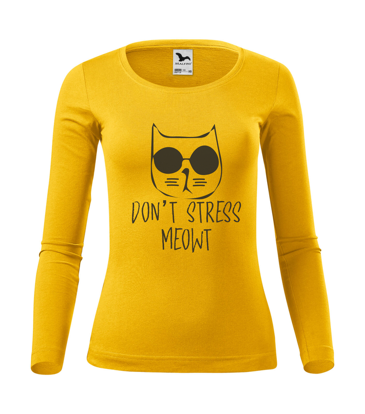 Don't stress - Hosszú ujjú női póló sárga