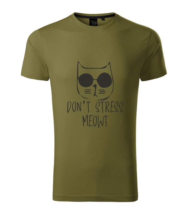 Don't stress - Prémium férfi póló avokádózöld