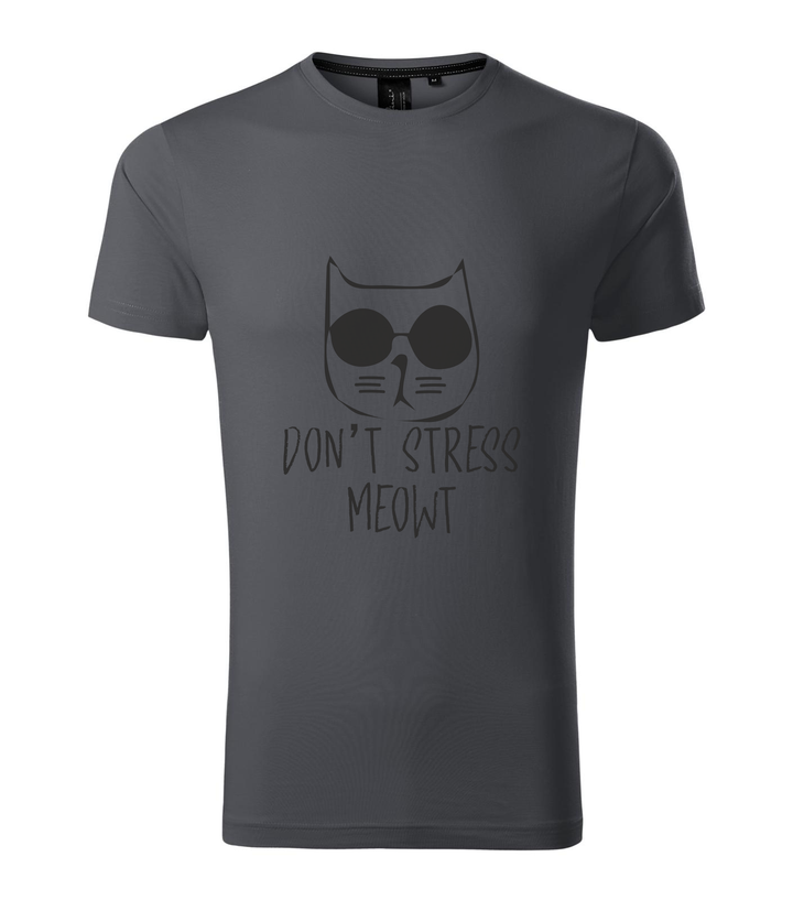 Don't stress - Prémium férfi póló világos anthracite