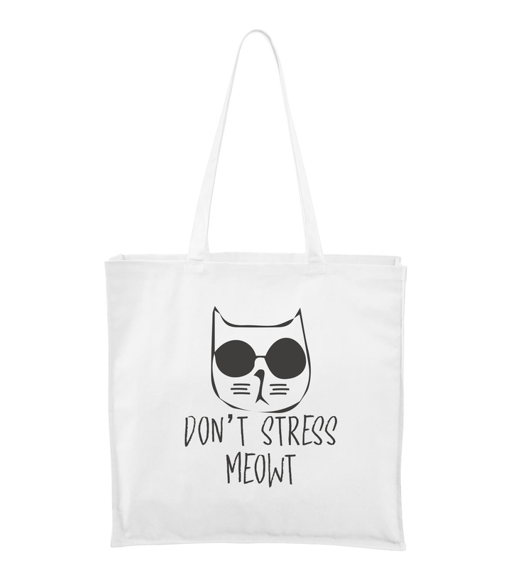Don't stress - Vászontáska (43 x 43 cm) fehér