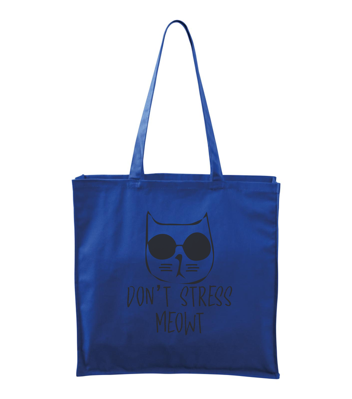 Don't stress - Vászontáska (43 x 43 cm) királykék