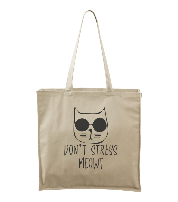 Don't stress - Vászontáska (43 x 43 cm) natúr