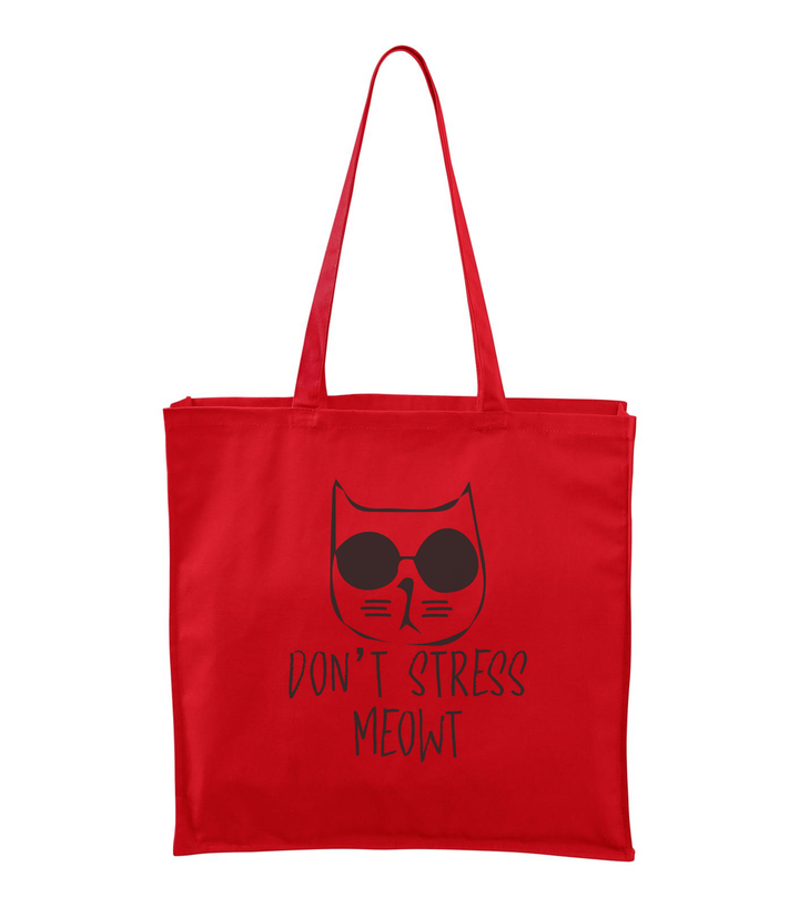 Don't stress - Vászontáska (43 x 43 cm) piros