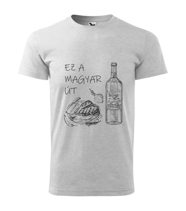 Ez a MAGYAR út - Férfi póló világosszürke