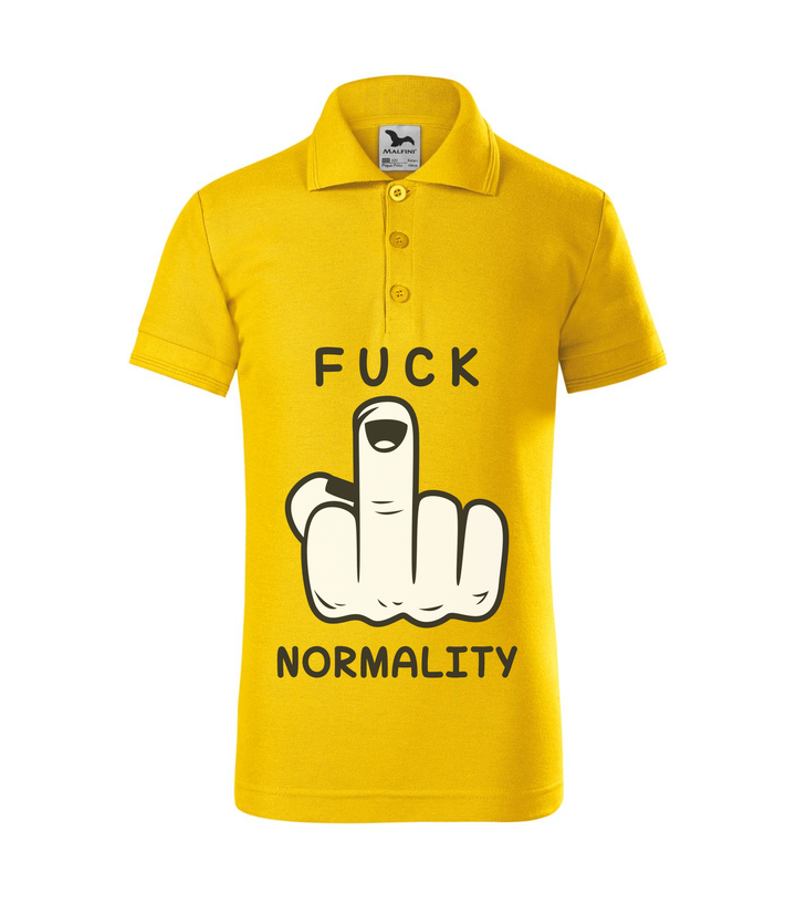 Fuck normality - Galléros gyerek póló sárga