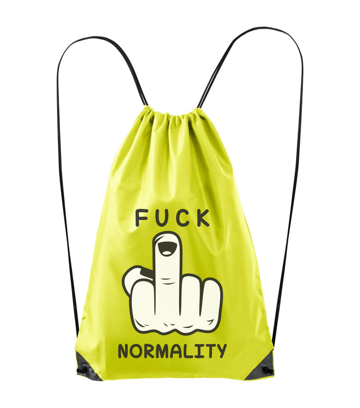 Fuck normality - Hátizsák neon sárga