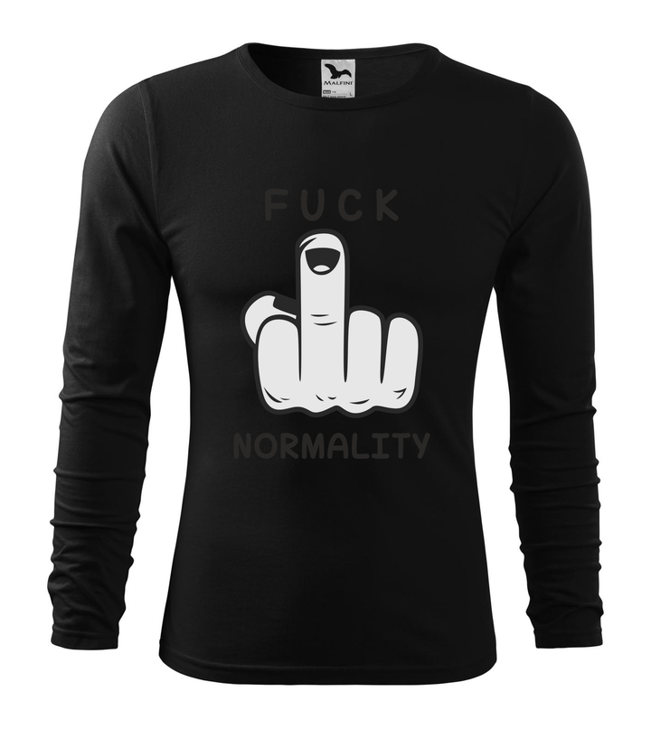 Fuck normality - Hosszú ujjú férfi póló fekete
