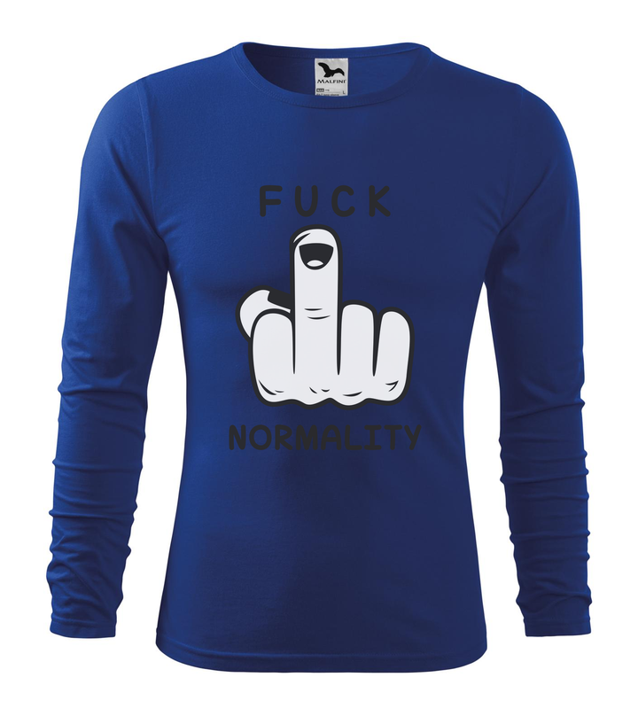 Fuck normality - Hosszú ujjú férfi póló királykék
