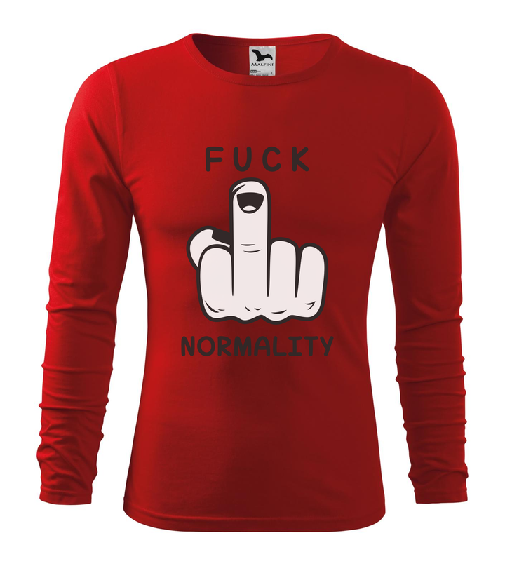 Fuck normality - Hosszú ujjú férfi póló piros