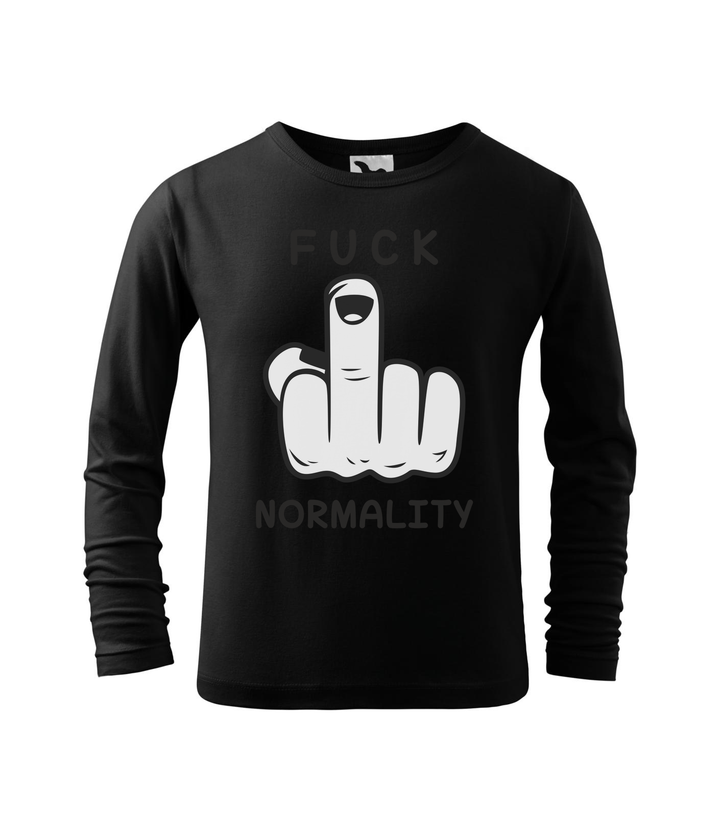 Fuck normality - Hosszú ujjú gyerek póló fekete