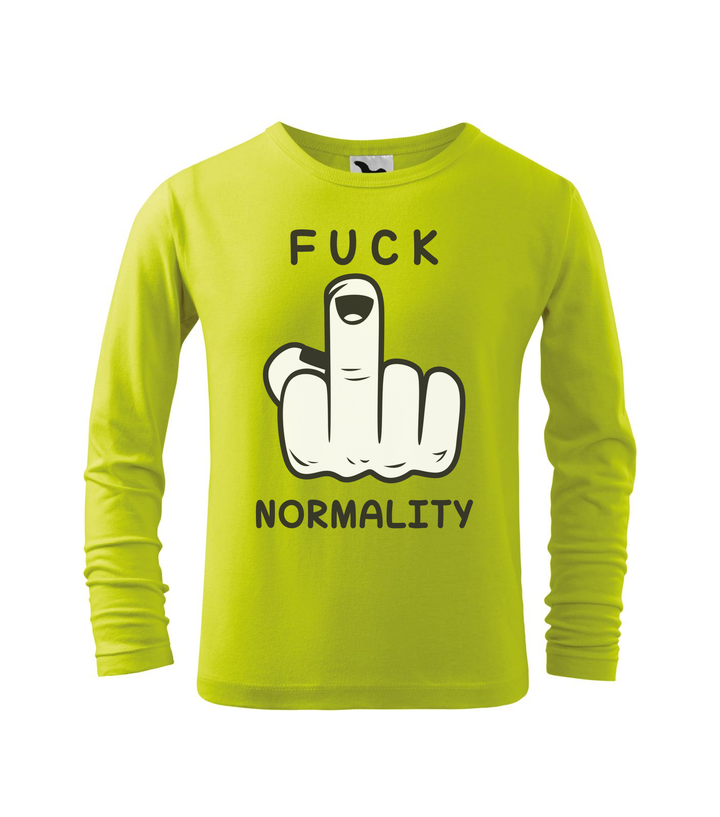 Fuck normality - Hosszú ujjú gyerek póló lime
