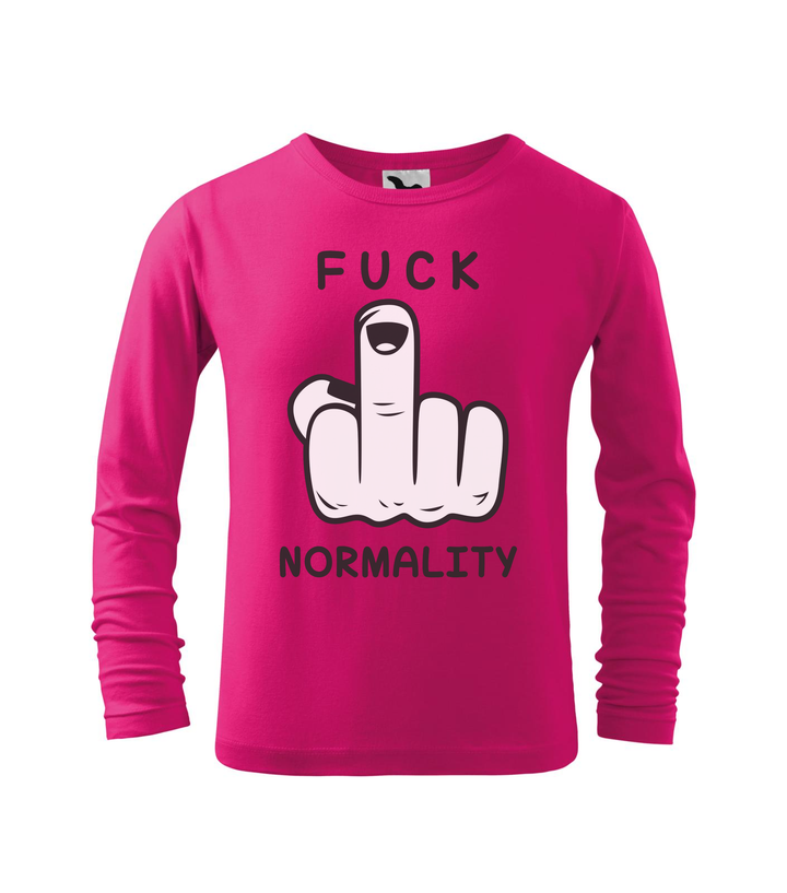 Fuck normality - Hosszú ujjú gyerek póló málna