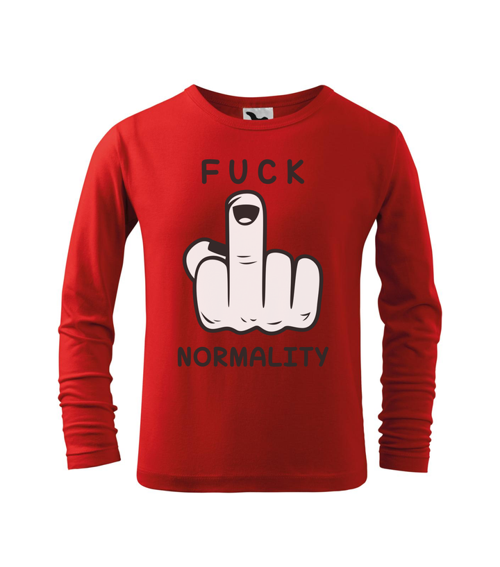 Fuck normality - Hosszú ujjú gyerek póló piros