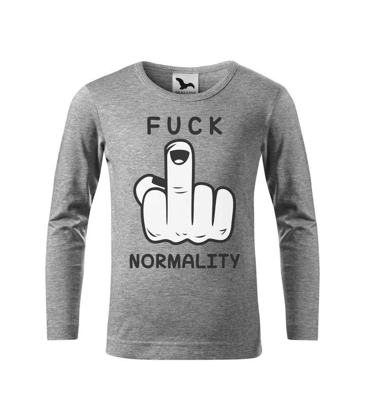 Fuck normality - Hosszú ujjú gyerek póló sötétszürke